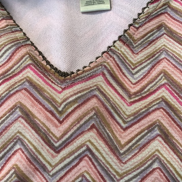 Sigrid Olsen Sport Zigzag Pattern Top Size M - Picture 11 of 11